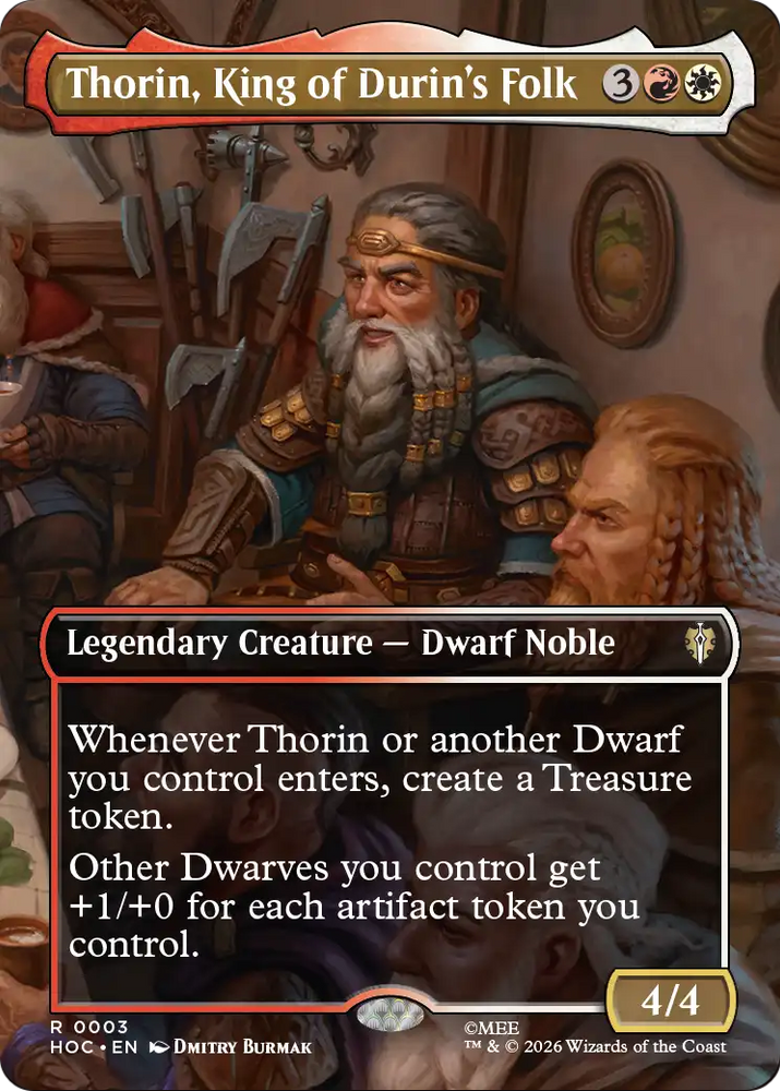 Thorin, King of Durin's Folk (Borderless) [The Hobbit: Eternal-Legal] Magic: The Gathering
