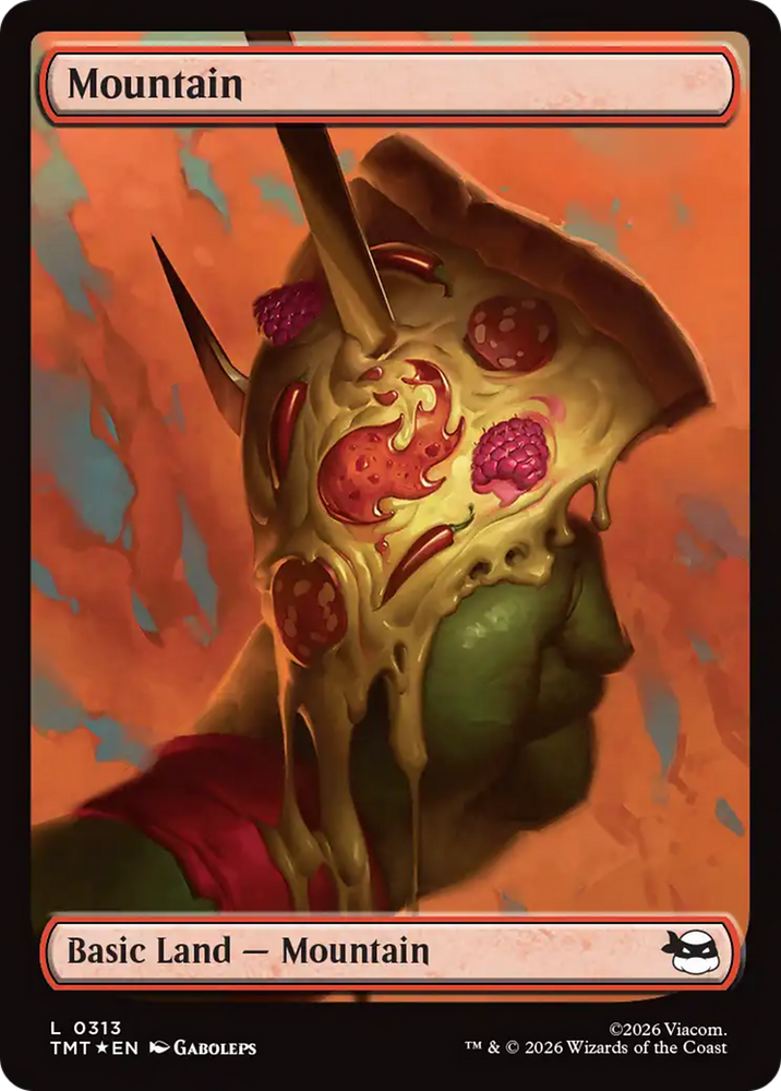 Mountain (0313) (Surge Foil) [Teenage Mutant Ninja Turtles] Magic: The Gathering