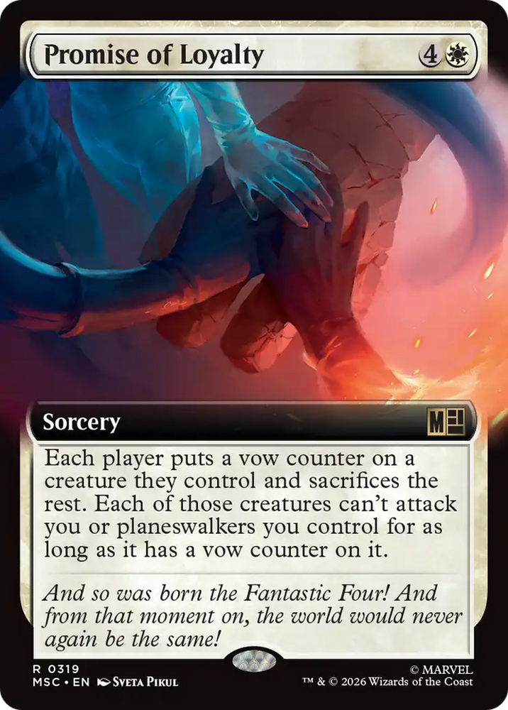 Promise of Loyalty (Extended Art) [Marvel Super Heroes Commander] Magic: The Gathering