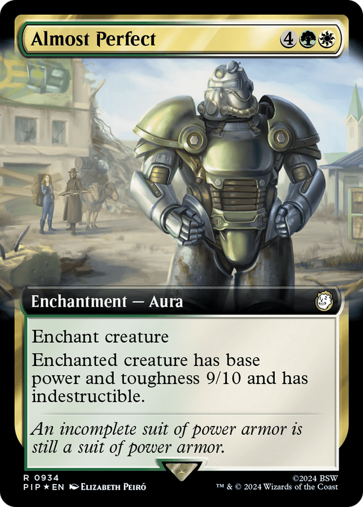 Almost Perfect (Extended Art) (Surge Foil) [Fallout] Magic: The Gathering