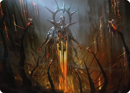 Solphim, Mayhem Dominus Art Card [Phyrexia: All Will Be One Art Series] Magic: The Gathering