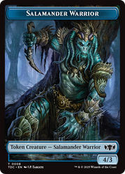 Salamander Warrior // Zombie Druid Double-Sided Token [Tarkir: Dragonstorm Commander Tokens] Magic: The Gathering