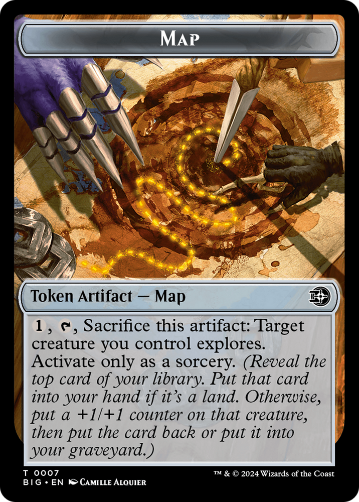 Map Token [Outlaws of Thunder Junction: The Big Score Tokens] Magic: The Gathering