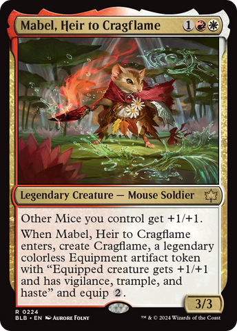 Mabel, Heir to Cragflame [Bloomburrow] Magic: The Gathering