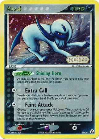 Absol (15/92) (Stamped) [EX: Legend Maker] Pokémon