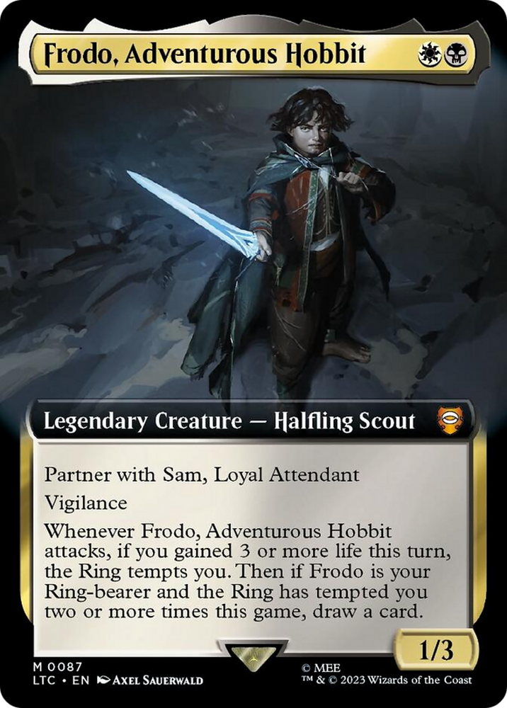 Frodo, Adventurous Hobbit (Extended Art) [The Lord of the Rings: Tales of Middle-Earth Commander] Magic: The Gathering