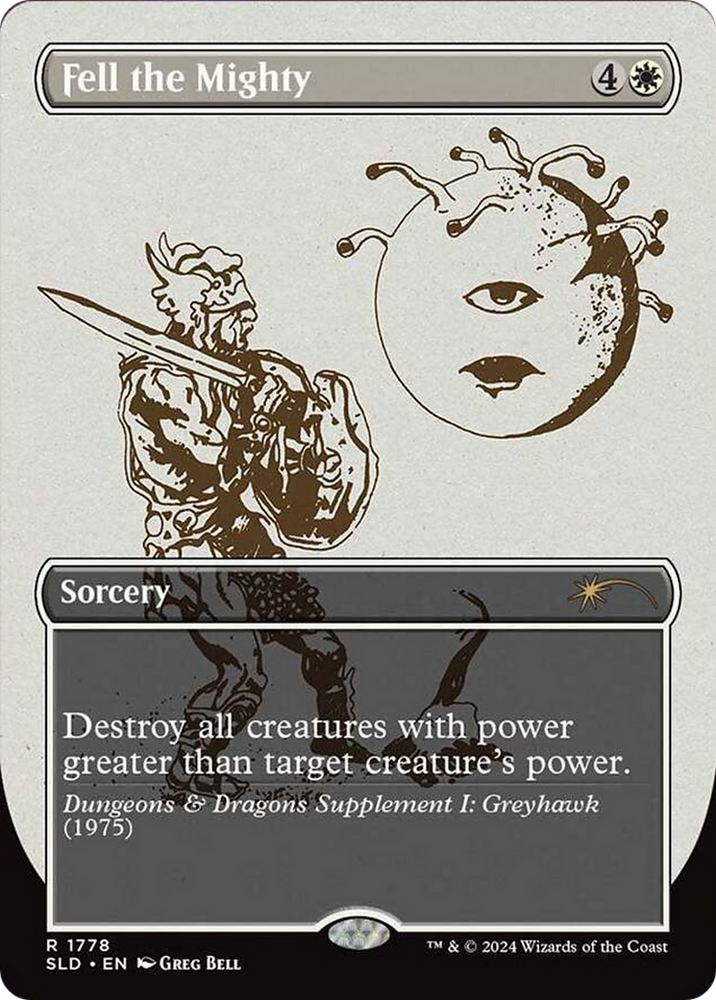 Fell the Mighty (Rainbow Foil) [Secret Lair Drop Series] Magic: The Gathering