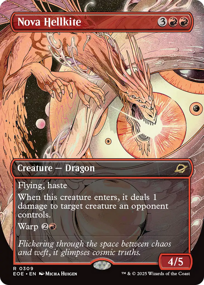 Nova Hellkite (Borderless) [Edge of Eternities] Magic: The Gathering