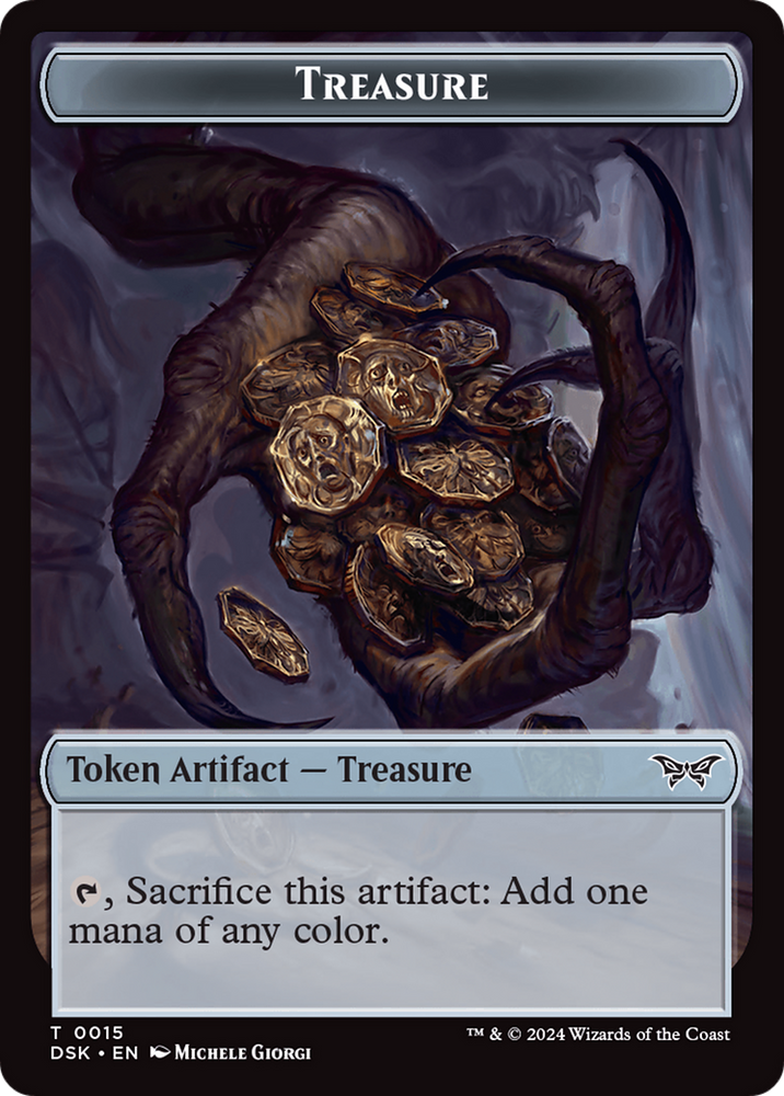 Toy // Treasure Double-Sided Token [Duskmourn: House of Horror Tokens] Magic: The Gathering