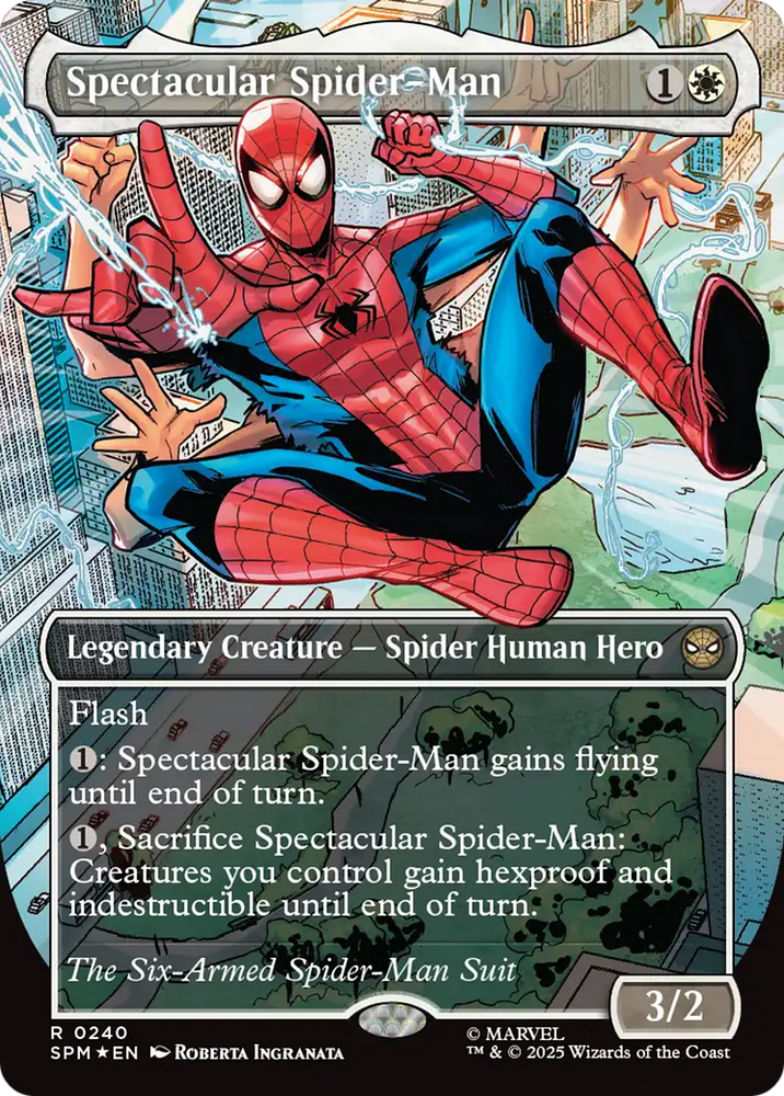 Spectacular Spider-Man (0240) (Borderless) (Textured Foil) [Marvel's Spider-Man] Magic: The Gathering