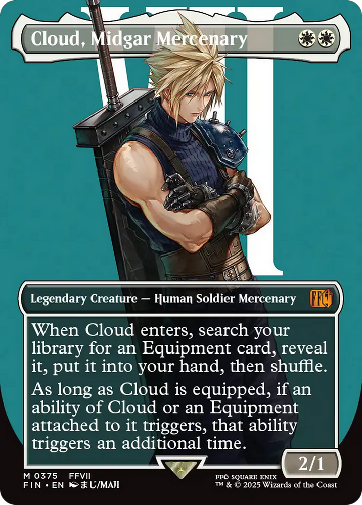 Cloud, Midgar Mercenary (Borderless) [FINAL FANTASY] Magic: The Gathering