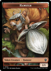 Hamster // Beast (024) Double-Sided Token [Bloomburrow Commander Tokens] Magic: The Gathering