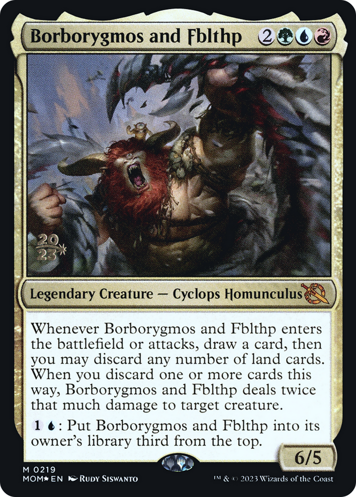 Borborygmos and Fblthp [March of the Machine Prerelease Promos] Magic: The Gathering