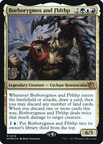 Borborygmos and Fblthp [March of the Machine Prerelease Promos] Magic: The Gathering