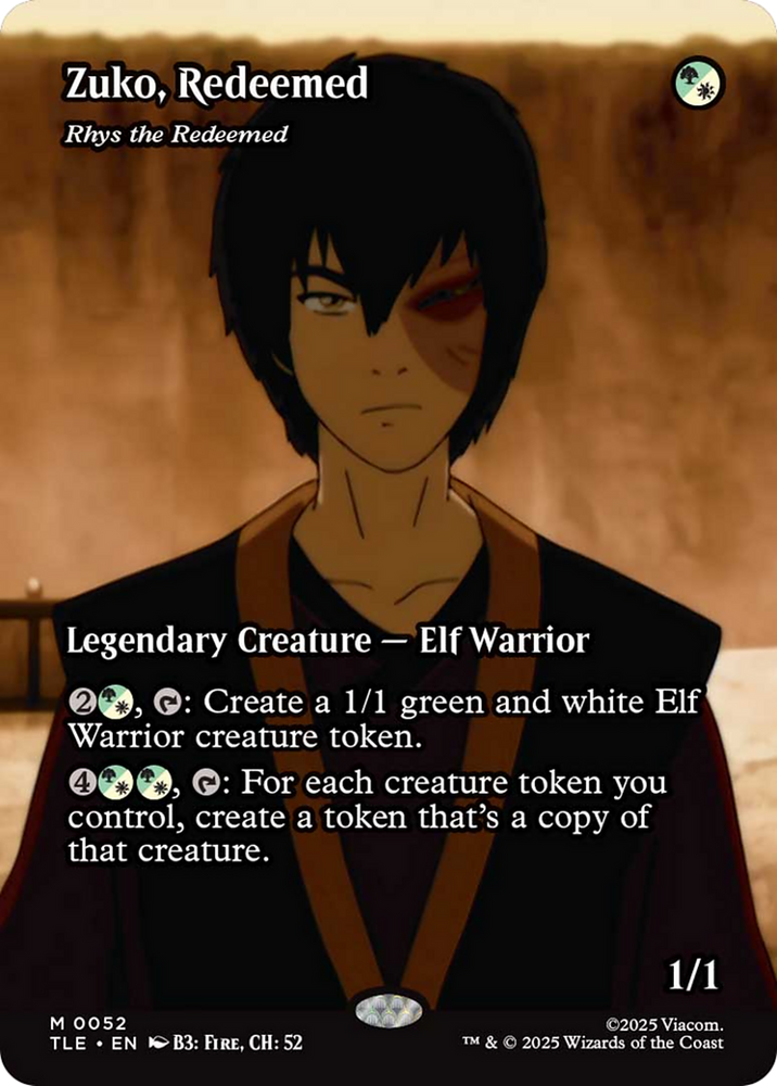Zuko, Redeemed - Rhys the Redeemed (Borderless) [Avatar: The Last Airbender: Eternal-Legal] Magic: The Gathering