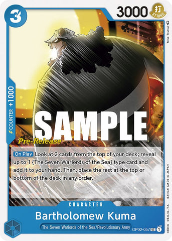 Bartholomew Kuma [Paramount War Pre-Release Cards] Bandai