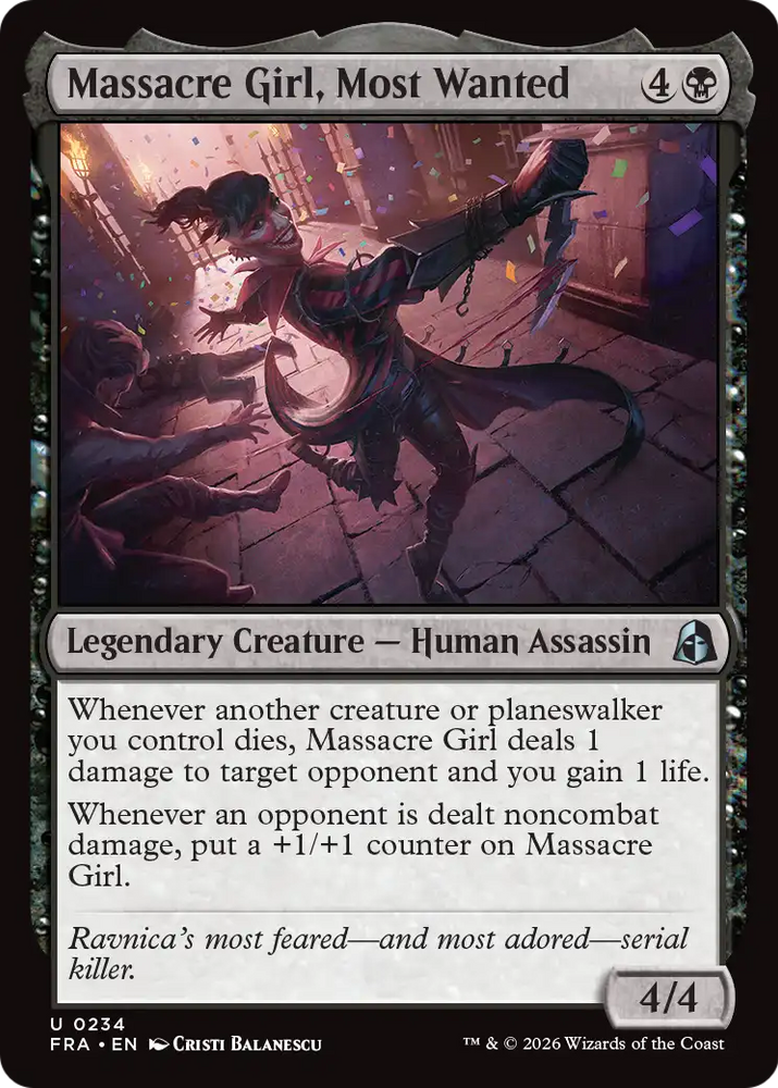 Massacre Girl, Most Wanted [Reality Fracture] Magic: The Gathering