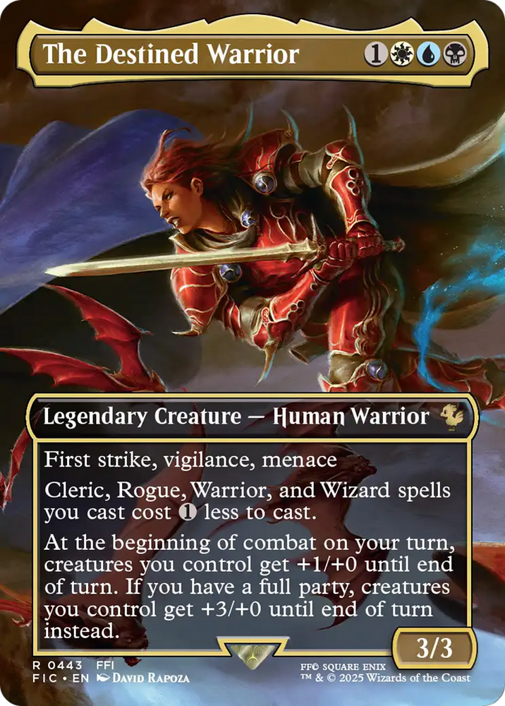 The Destined Warrior (Borderless) [FINAL FANTASY Commander] Magic: The Gathering