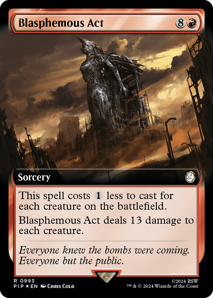 Blasphemous Act (Extended Art) (Surge Foil) [Fallout] Magic: The Gathering