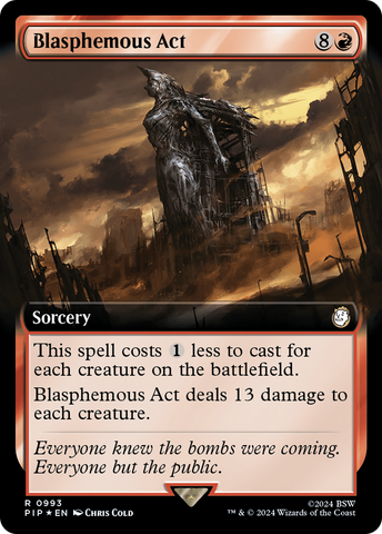 Blasphemous Act (Extended Art) (Surge Foil) [Fallout] Magic: The Gathering