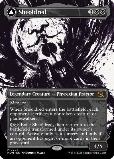 Sheoldred // The True Scriptures (Showcase Planar Booster Fun) [March of the Machine] Magic: The Gathering