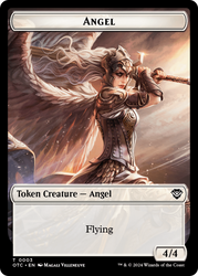 Elemental (0021) // Angel Double-Sided Token [Outlaws of Thunder Junction Commander Tokens] Magic: The Gathering