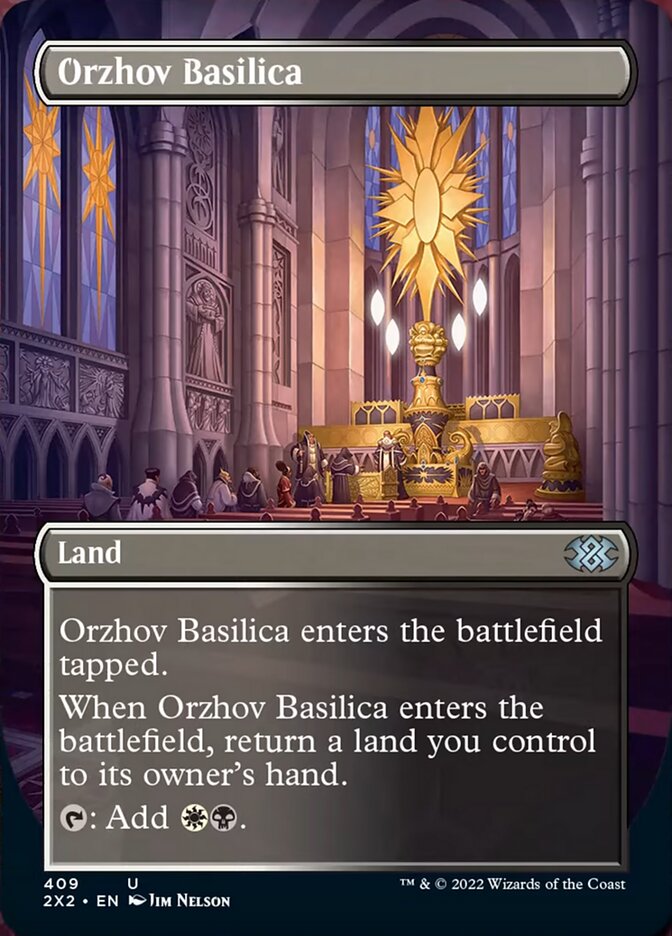 Orzhov Basilica (Borderless Alternate Art) [Double Masters 2022] Magic: The Gathering