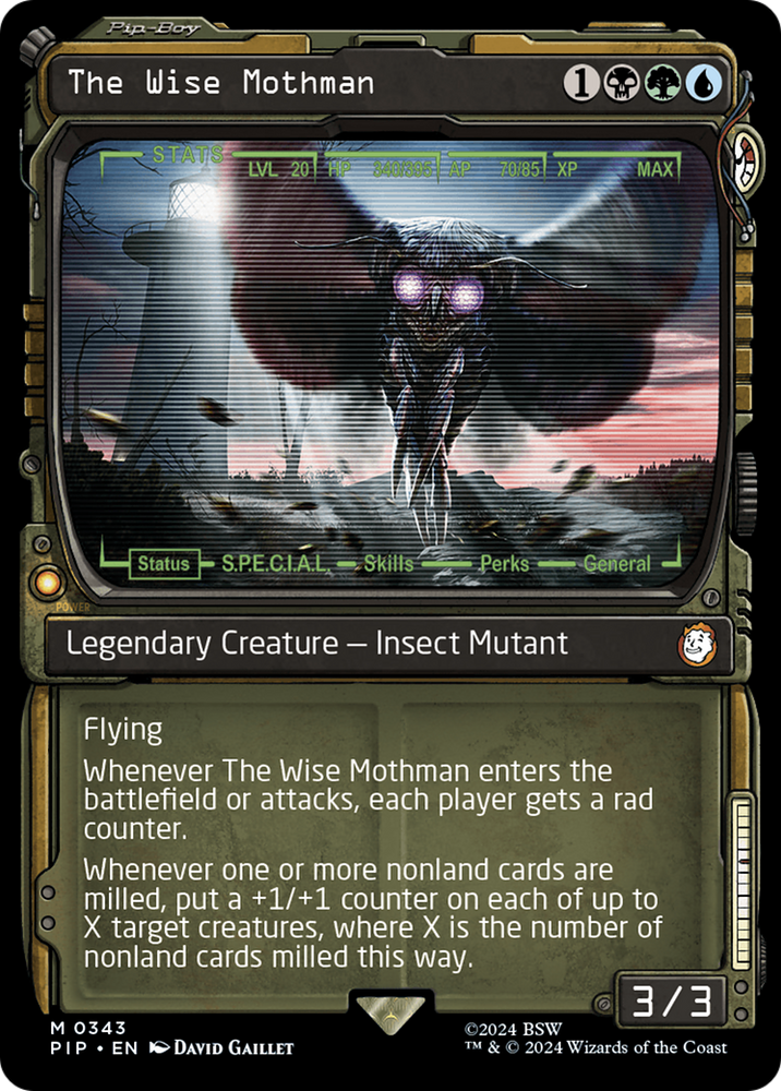 The Wise Mothman (Showcase) [Fallout] Magic: The Gathering