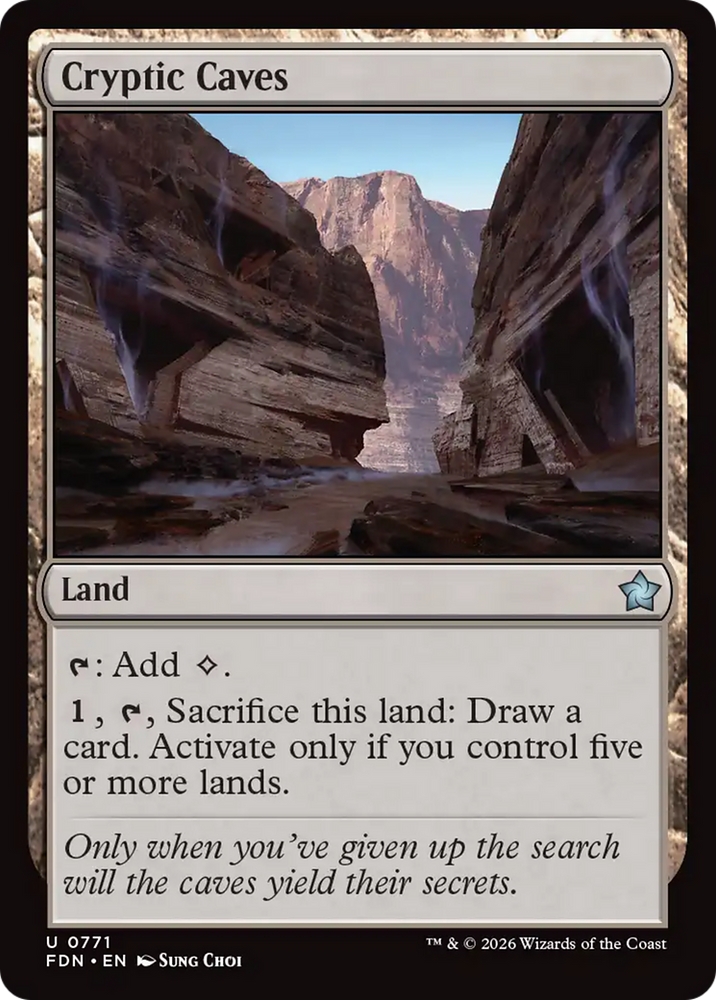 Cryptic Caves (0771) [Foundations] Magic: The Gathering