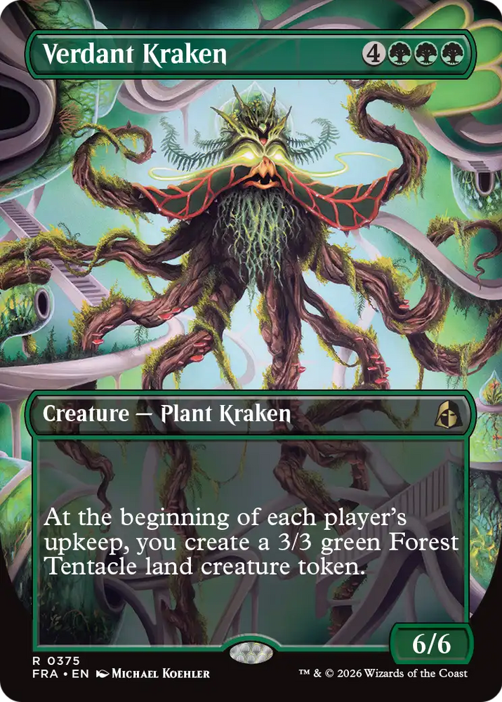 Verdant Kraken (Borderless) [Reality Fracture] Magic: The Gathering