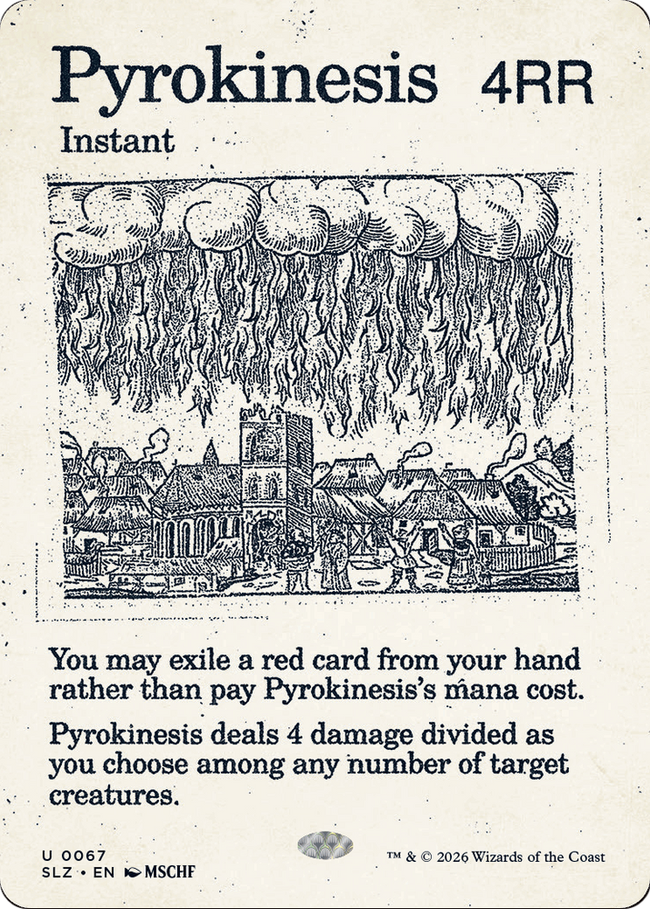 Pyrokinesis (0067) [Secret Lair x MSCHF: The Zeta Set] Magic: The Gathering