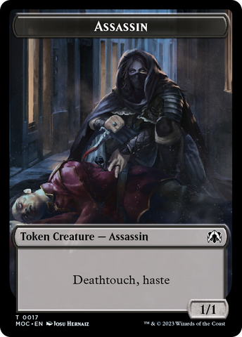 Assassin // Knight (10) Double-Sided Token [March of the Machine Commander Tokens] Magic: The Gathering