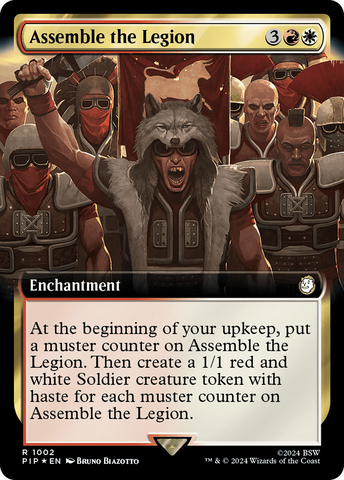 Assemble the Legion (Extended Art) (Surge Foil) [Fallout] Magic: The Gathering