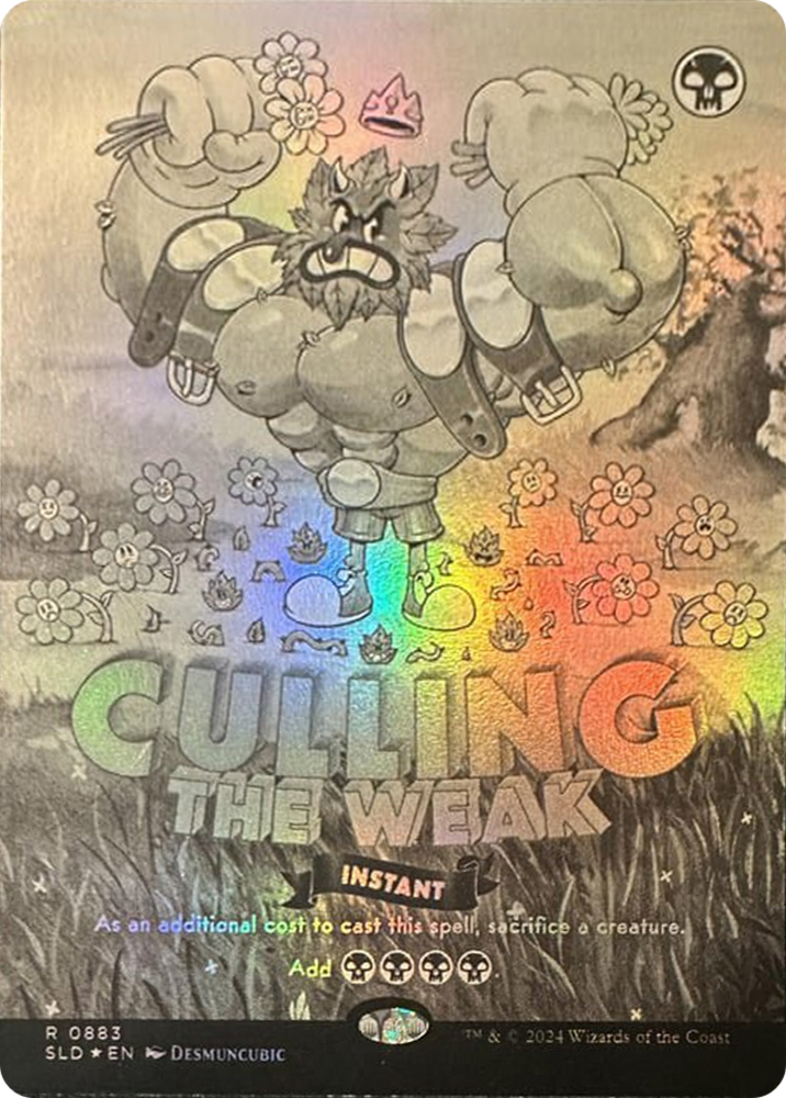 Culling the Weak (Black & White Foil) [Secret Lair Drop Series] Magic: The Gathering