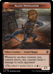 Agate Instigator // Rabbit Double-Sided Token [Bloomburrow Commander Tokens] Magic: The Gathering