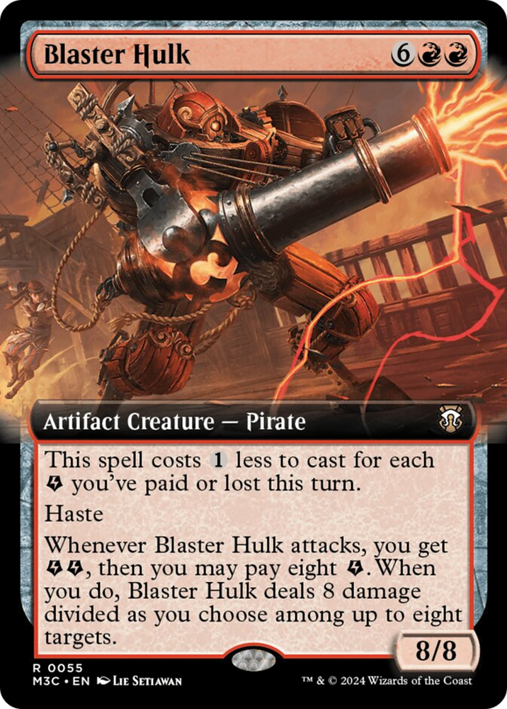 Blaster Hulk (Extended Art) (Ripple Foil) [Modern Horizons 3 Commander] Magic: The Gathering