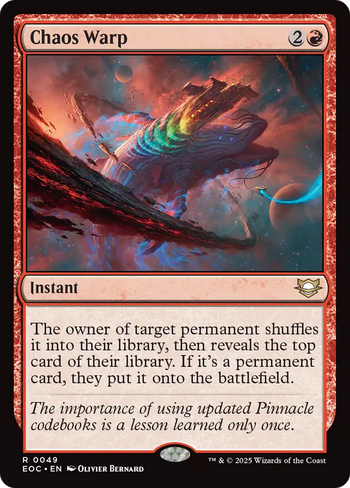 Chaos Warp [Edge of Eternities Commander] Magic: The Gathering