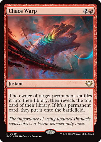 Chaos Warp [Edge of Eternities Commander] Magic: The Gathering