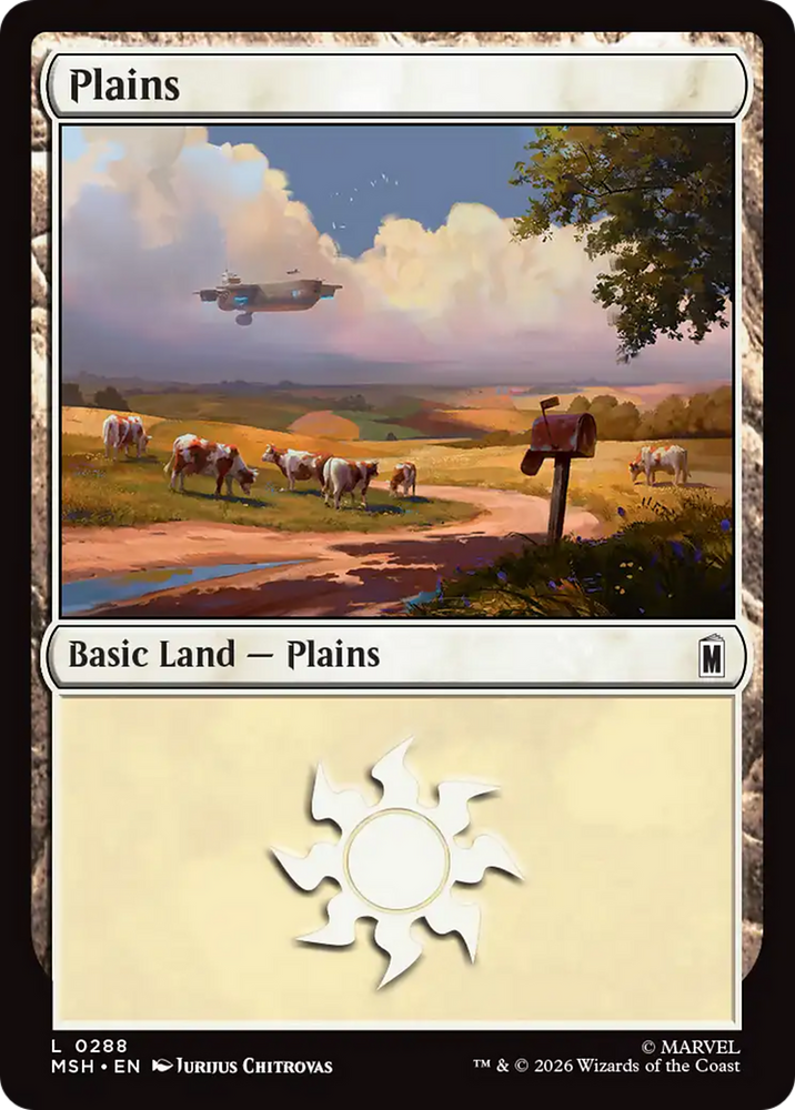 Plains (0288) [Marvel Super Heroes] Magic: The Gathering