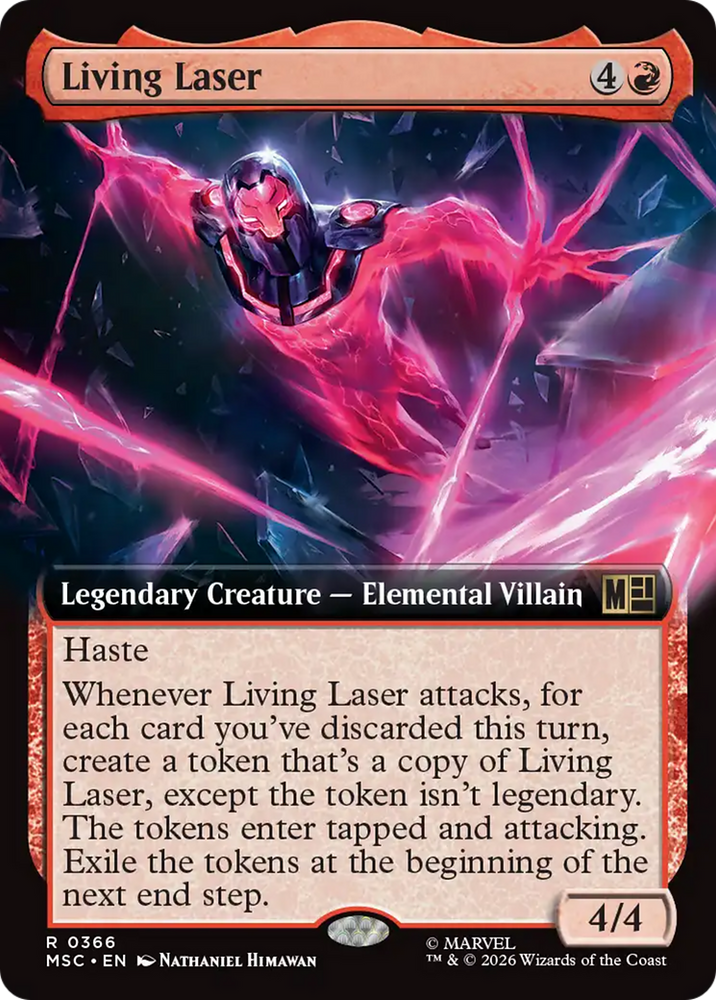 Living Laser (Extended Art) [Marvel Super Heroes Commander] Magic: The Gathering