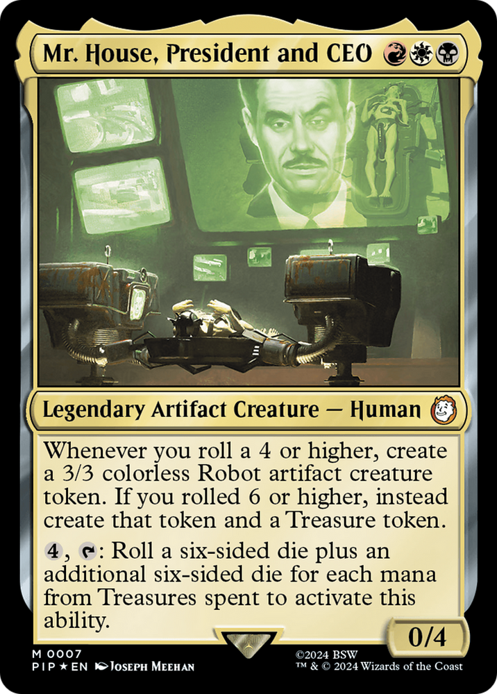 Mr. House, President and CEO [Fallout] Magic: The Gathering