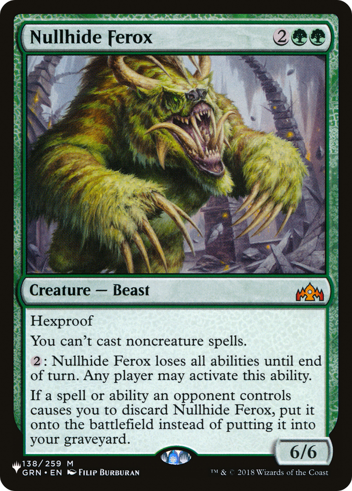 Nullhide Ferox [The List] Magic: The Gathering