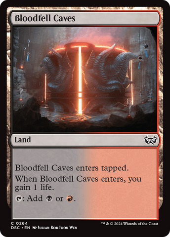 Bloodfell Caves [Duskmourn: House of Horror Commander] Magic: The Gathering