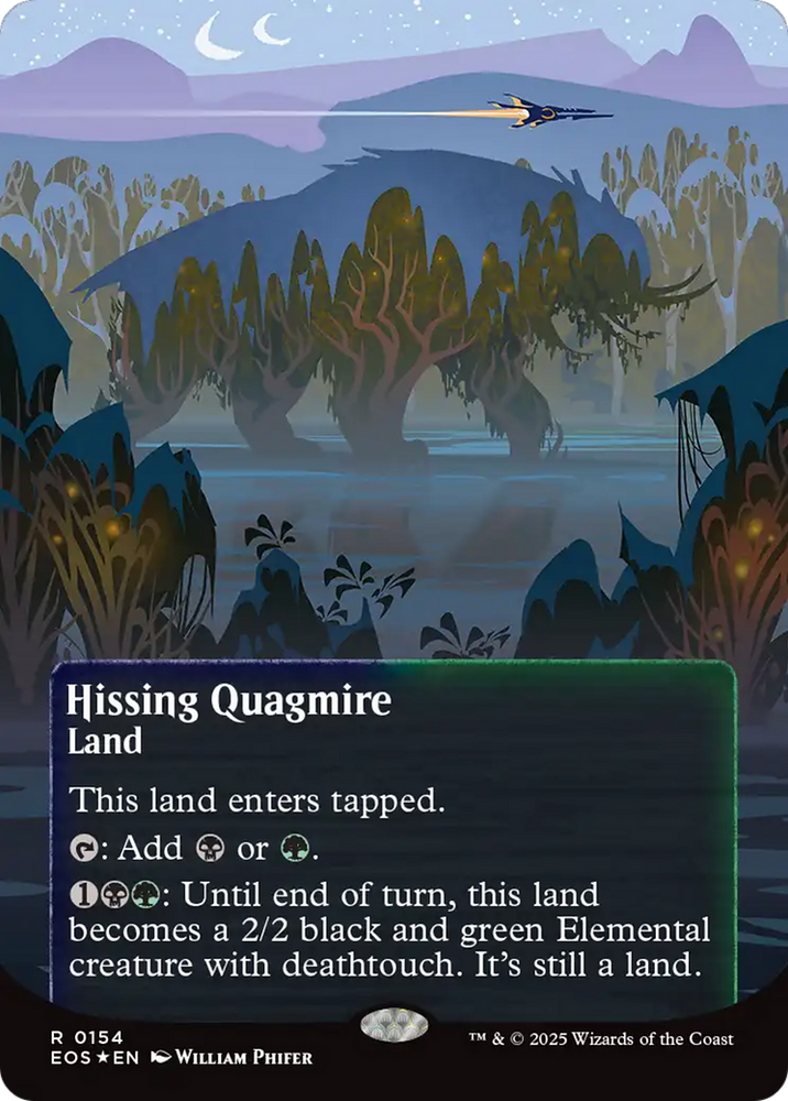 Hissing Quagmire (0154) (Borderless) (Galaxy Foil) [Edge of Eternities: Stellar Sights] Magic: The Gathering