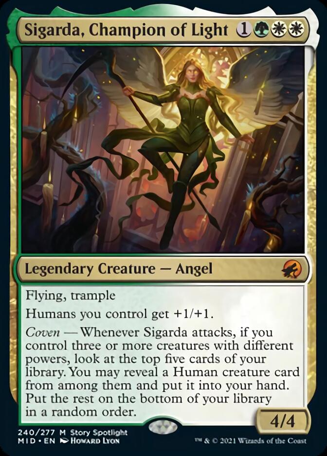 Sigarda, Champion of Light [Innistrad: Midnight Hunt] Magic: The Gathering