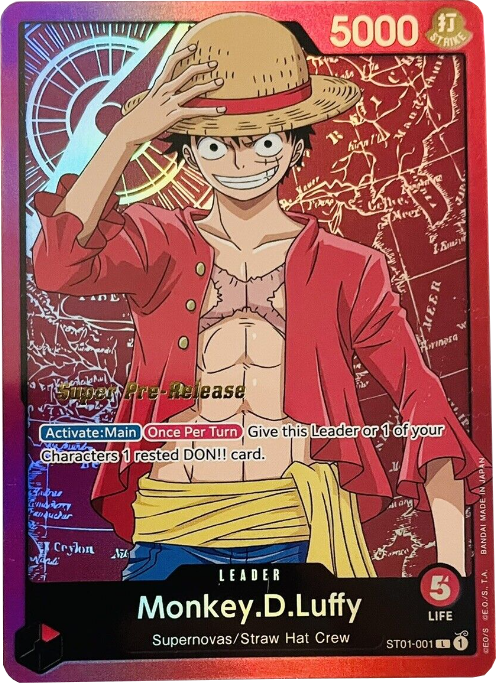 Monkey.D.Luffy (001) [Super Pre-Release Starter Deck: Straw Hat Crew] Bandai