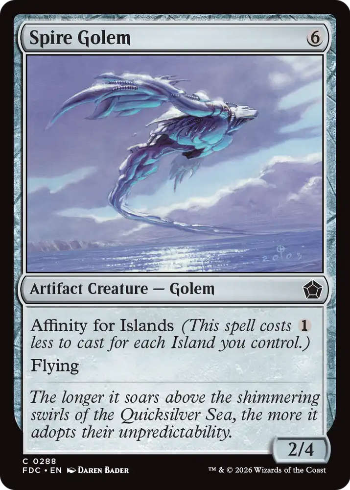 Spire Golem [Foundations Commander] Magic: The Gathering