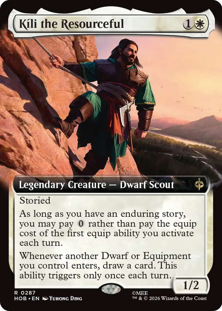 Kili the Resourceful (Extended Art) [The Hobbit] Magic: The Gathering