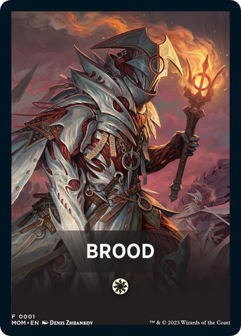Brood Theme Card [March of the Machine Tokens] Magic: The Gathering