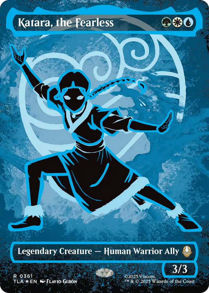 Katara, the Fearless (Borderless) (Neon Ink Foil) [Avatar: The Last Airbender] Magic: The Gathering